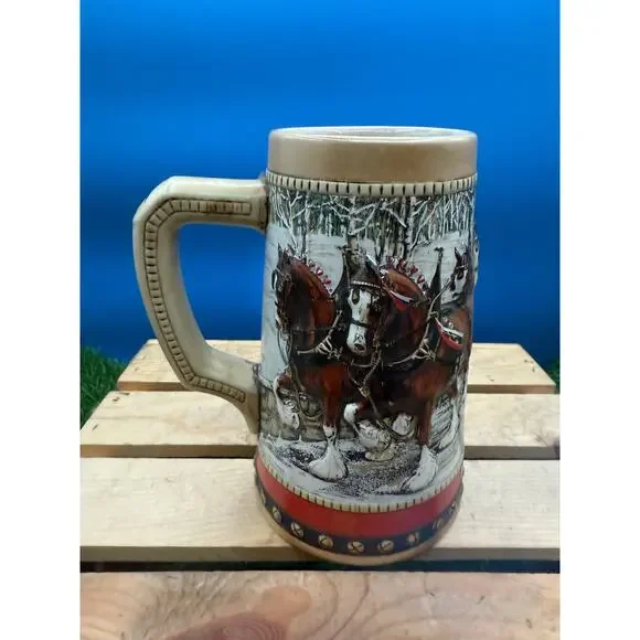 1988 Ceramarte Budweiser Clydesdale Stein-Made Brazil-Collector Series - Picture 5 of 8